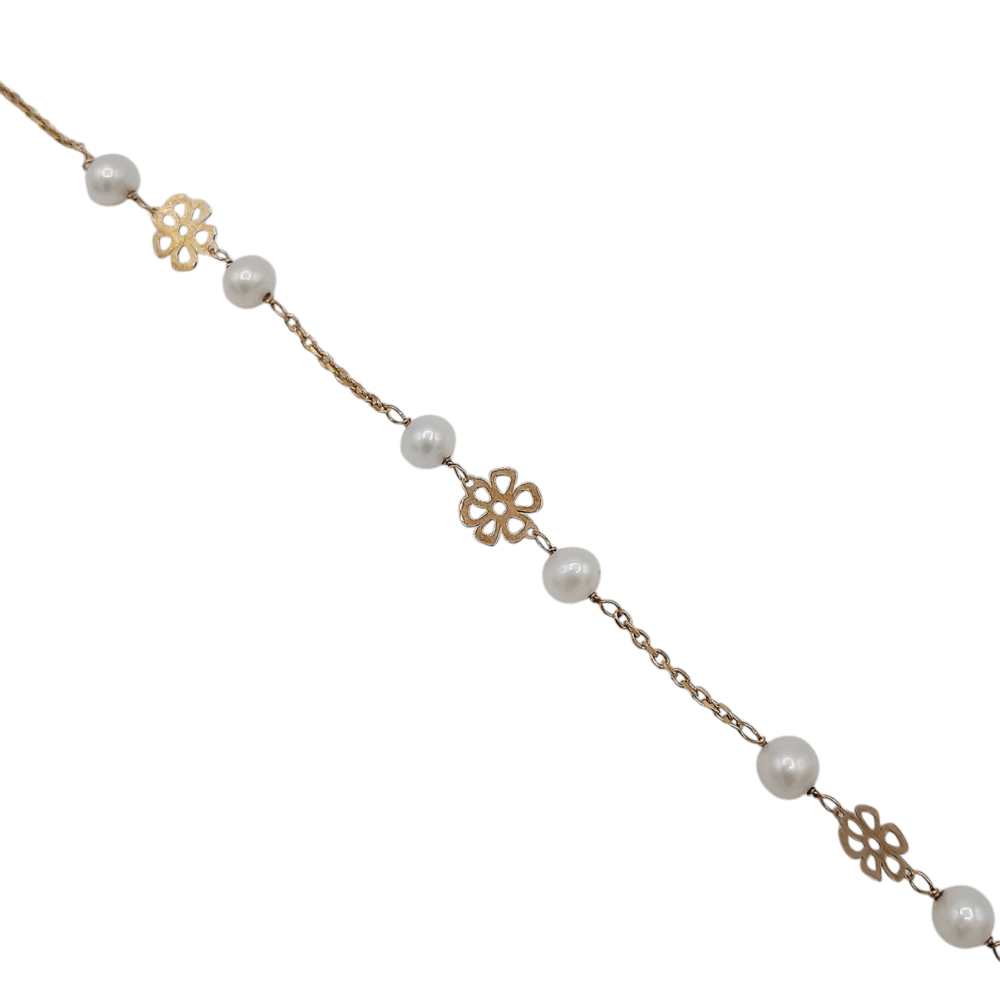 Pulsera Oro Comunión Perlas - Imagen 2