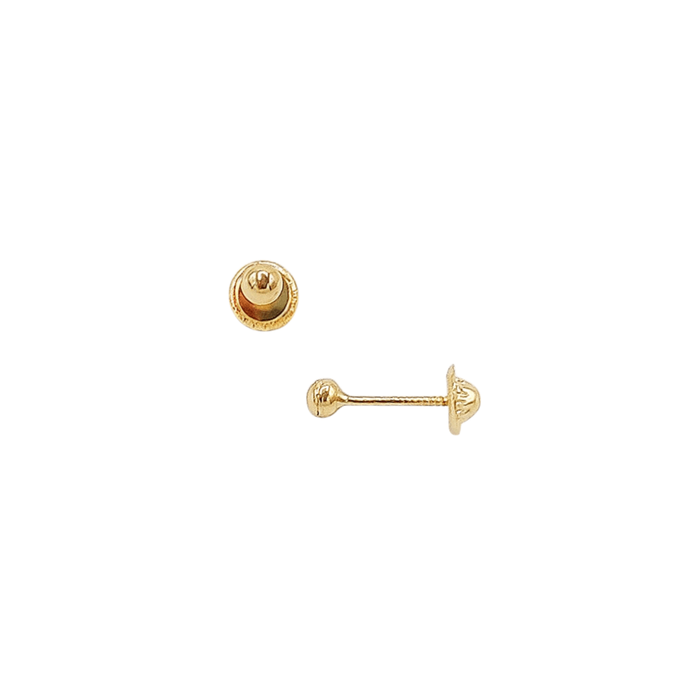Pendientes oro bebé Bola