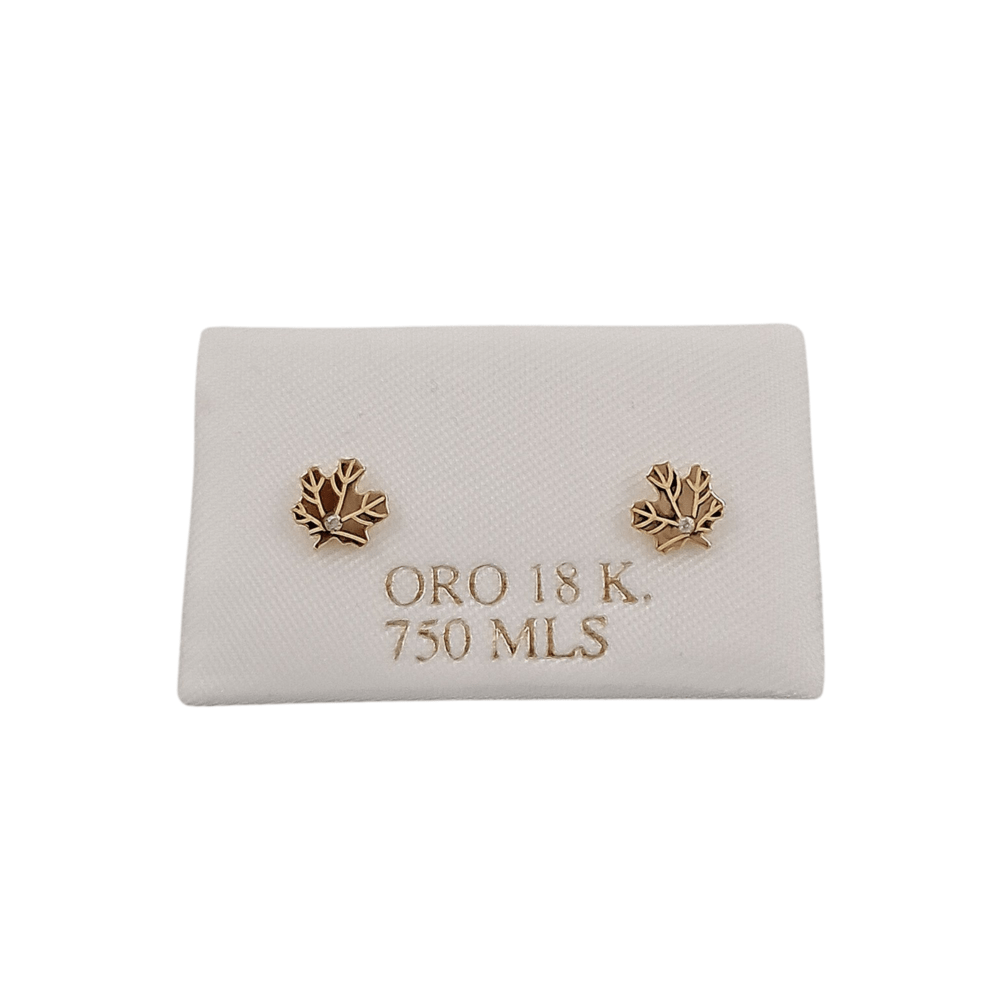 Pendientes oro bebé Hoja