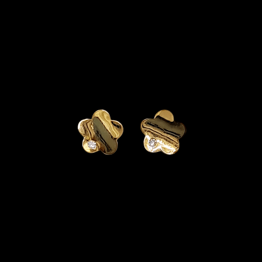 Pendientes Oro Flor