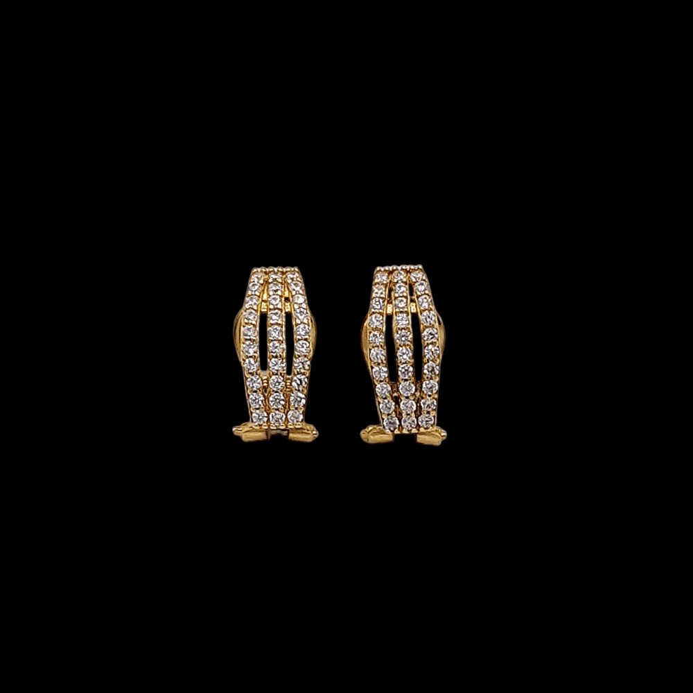 Pendientes Oro Alargados Pinza
