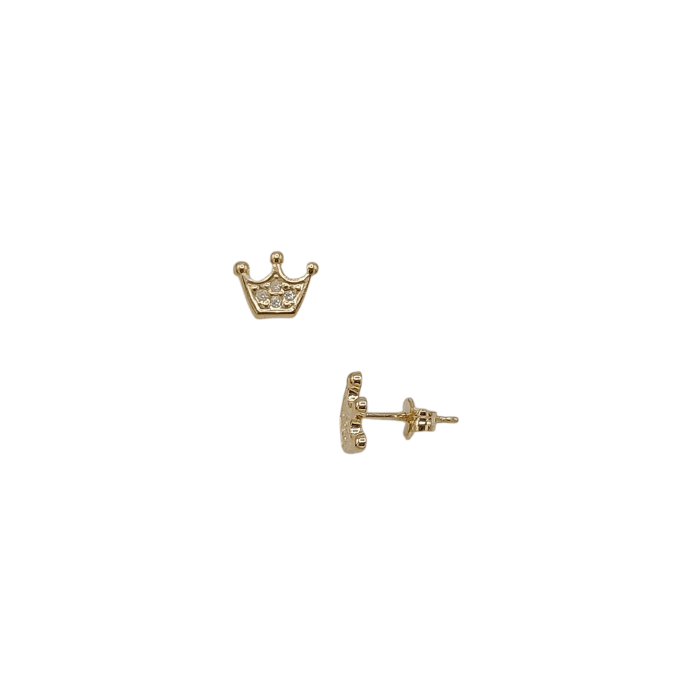 Pendientes Bebé Oro Corona
