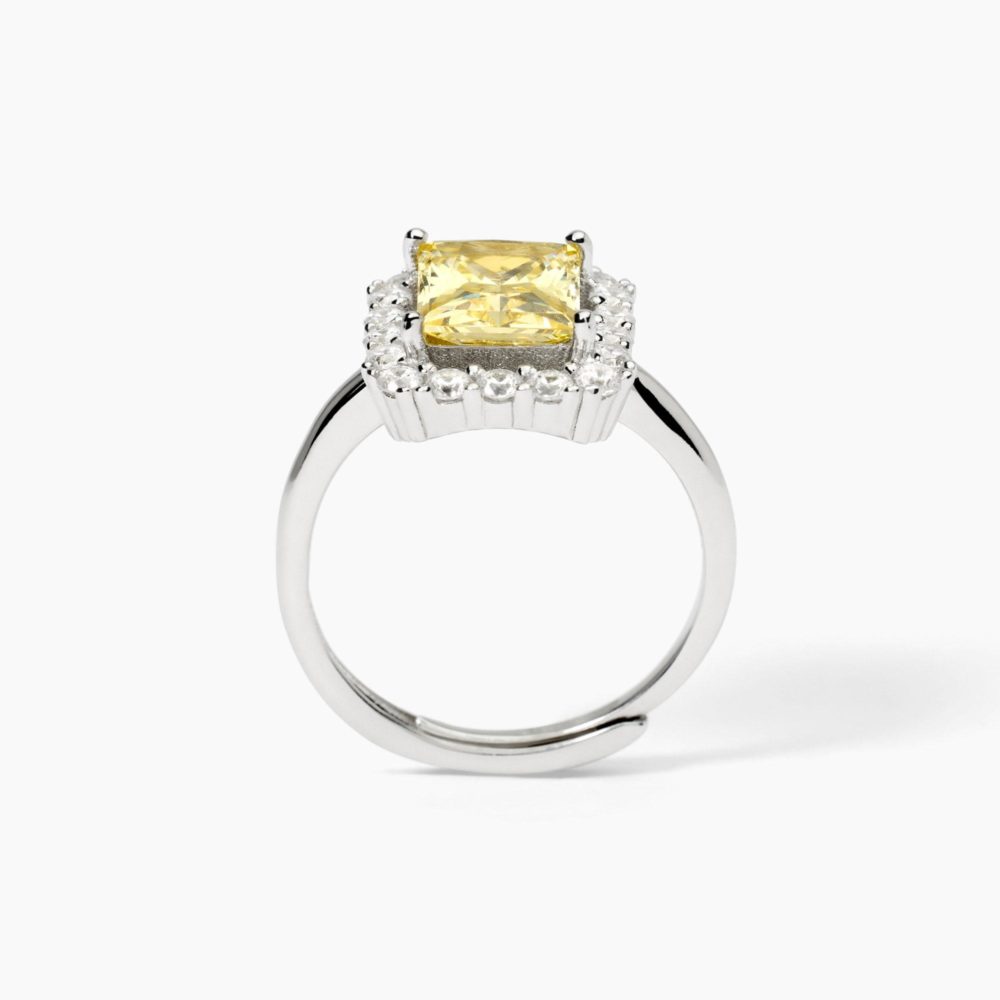 Anillo Mabina cuadrado Amarillo - Imagen 3