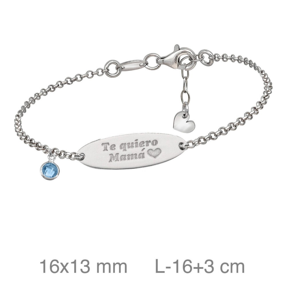 Pulsera plata Mamá