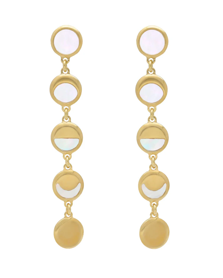 Pendientes largos luna Victoria Cruz