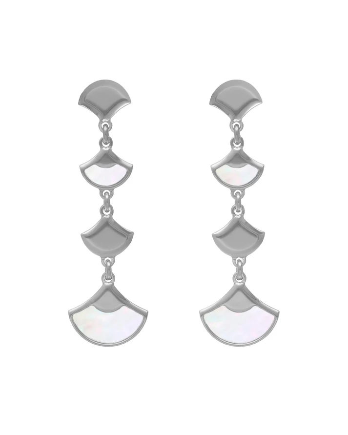 Pendientes largos abanicos Victoria Cruz